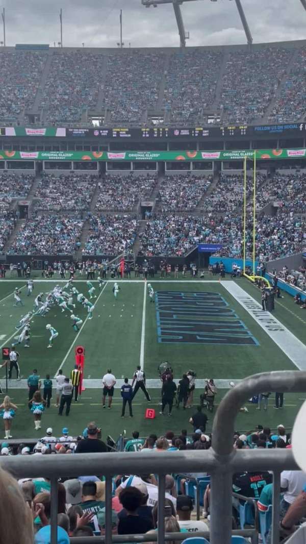 Bank of America Stadium, section: 312, row: 2, seat: 1