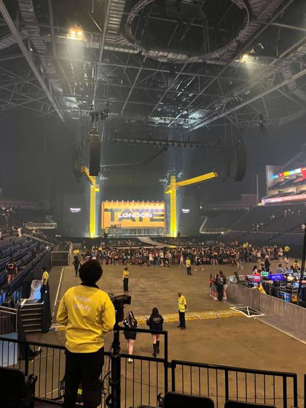 The O2, London, section: 105, row: L, seat: 167