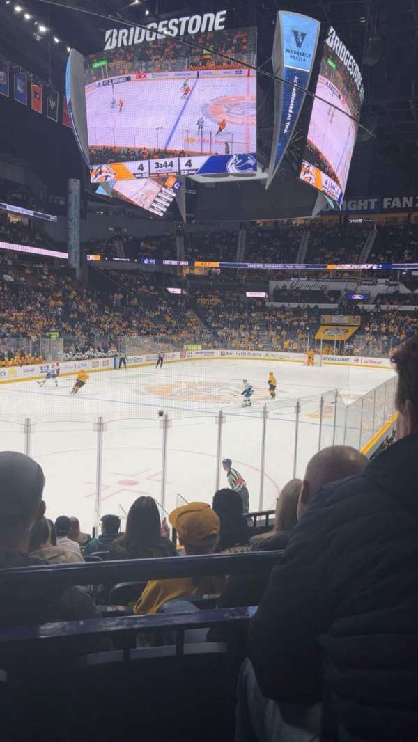 Bridgestone Arena, section: 102, row: B, seat: 10