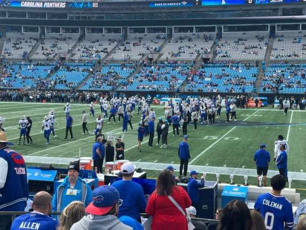 Bank of America Stadium, section: 111, row: 8, seat: 22