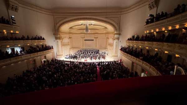 Carnegie Hall, section: Box 28, row: 1, seat: 2