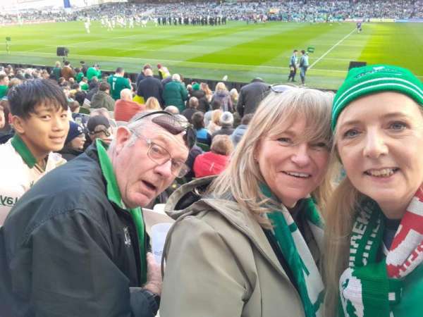 Aviva Stadium, section: 107, row: R, seat: 3