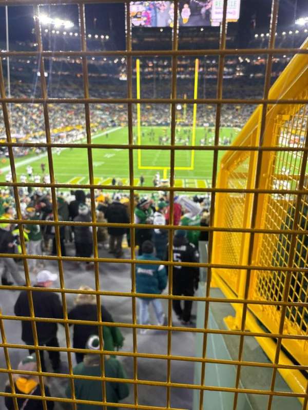 Lambeau Field, section: 100, row: 34, seat: 9