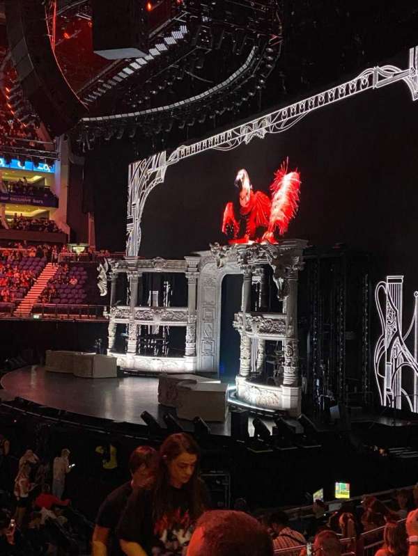 The O2, London, section: 112, row: P, seat: 377