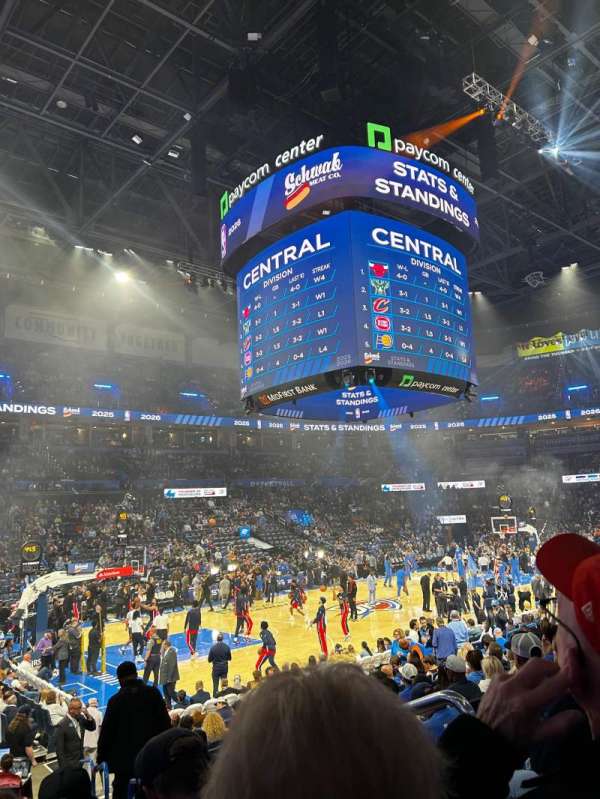 Paycom Center, section: 108, row: M, seat: 3