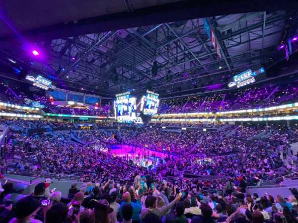 Spectrum Center, section: 103, row: DD, seat: 20