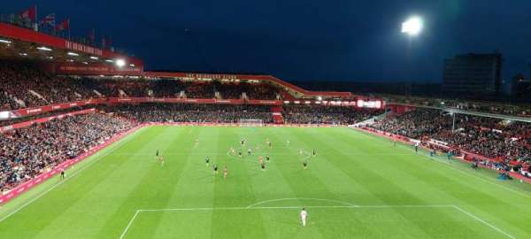 City Ground, section: T4, row: N, seat: 107