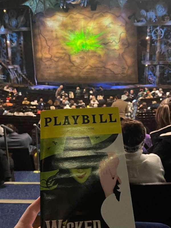 Gershwin Theatre, section: Orchestra R, row: Zz, seat: 1