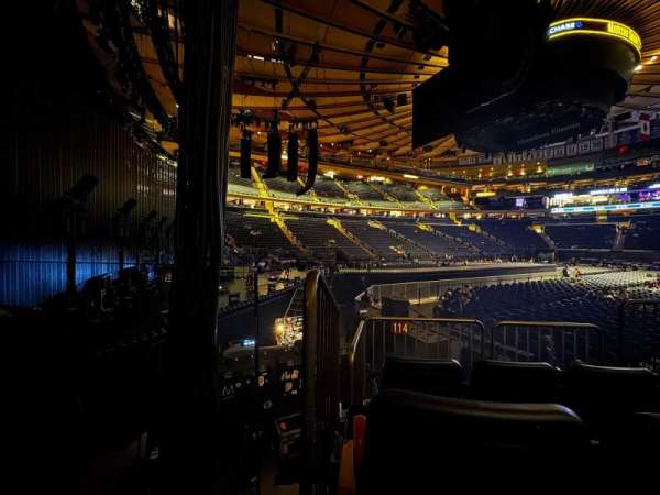 Madison Square Garden, section: 114, row: 6, seat: 9