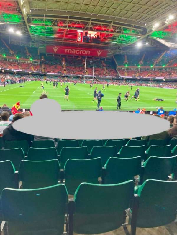 Principality Stadium, section: L21, row: 15, seat: 3