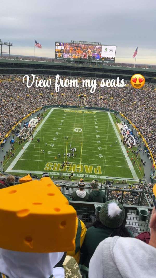 Lambeau Field, section: 750s, row: 9, seat: 17
