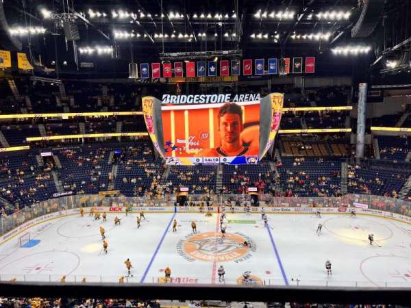 Bridgestone Arena, section: 310, row: A, seat: 19