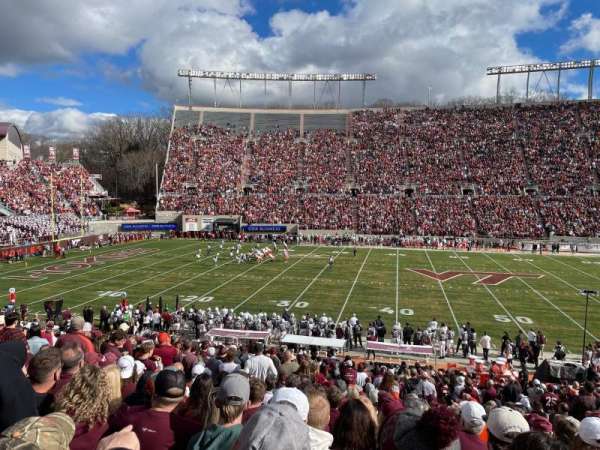 Lane Stadium, section: 112, row: HH, seat: 1