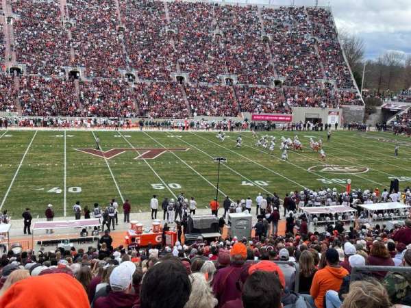 Lane Stadium, section: 112, row: HH, seat: 1