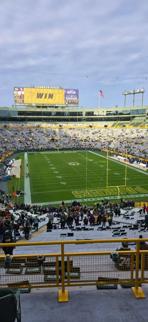 Lambeau Field, section: 350, row: 1, seat: 2