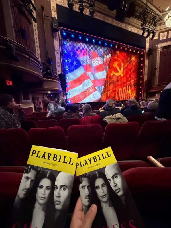 Imperial Theatre, section: Orchestra L, row: K, seat: 13