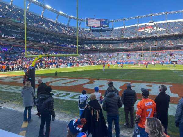 Empower Field at Mile High Stadium, section: 103, row: 1, seat: 1