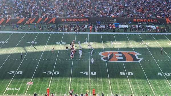Paycor Stadium, section: 341, row: 1, seat: 7