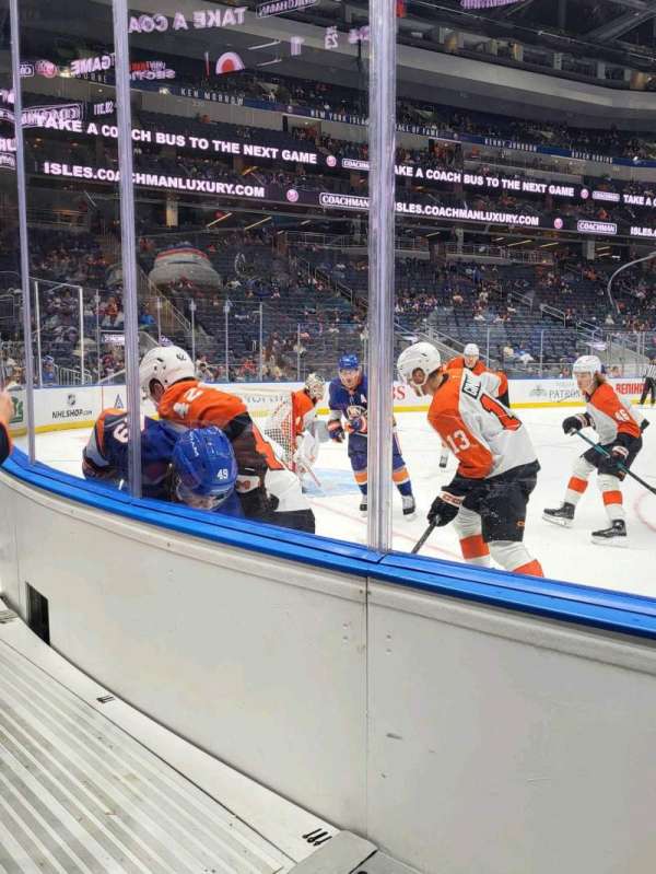 UBS Arena, section: 107, row: 1, seat: 1