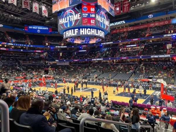 Capital One Arena, section: 102, row: Q, seat: 1