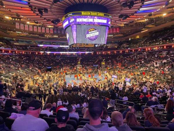Madison Square Garden, section: 101, row: 12, seat: 11