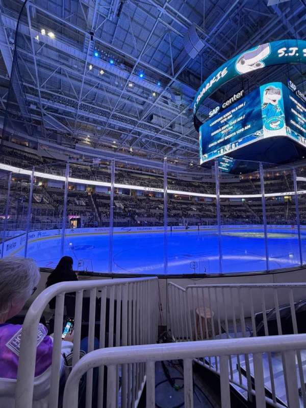 SAP Center, section: 104, row: 4, seat: 3