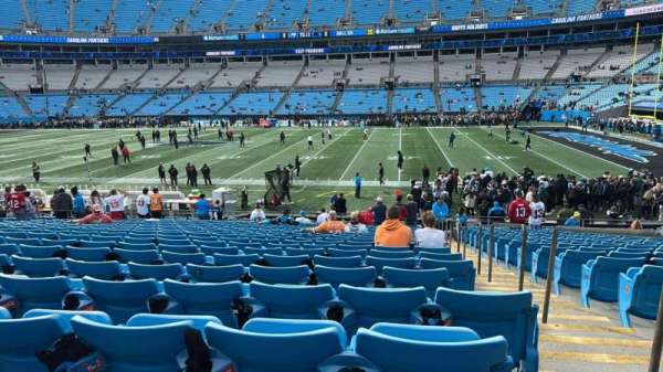 Bank of America Stadium, section: 110, row: 18, seat: 1