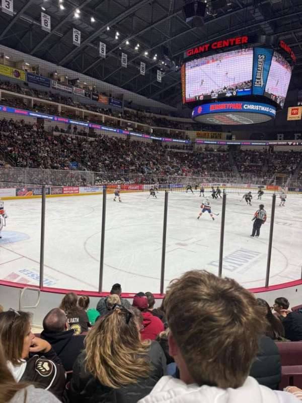 Giant Center, section: 103, row: G, seat: 4