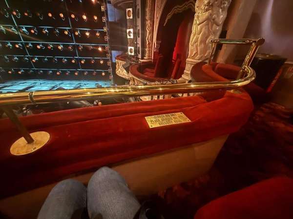 Shaftesbury Theatre, section: Royal Circle, row: A, seat: 6