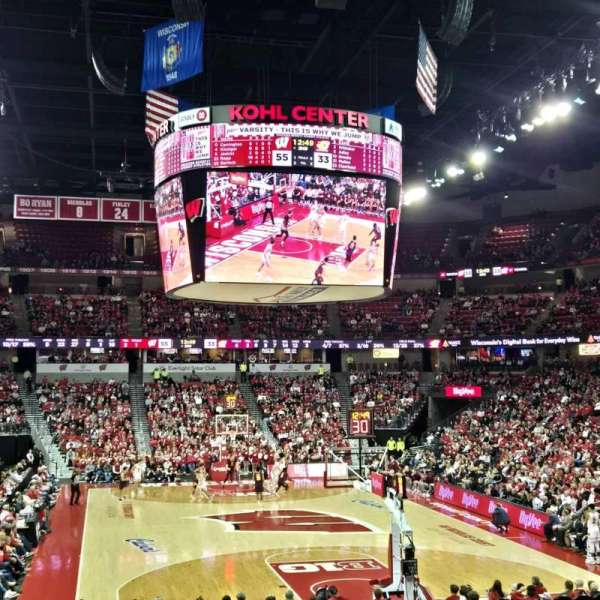Kohl Center, section: 102, row: K, seat: 5