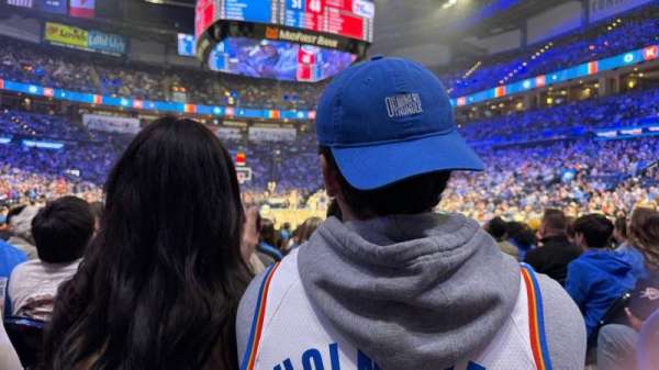 Paycom Center, section: 102, row: Mm, seat: 1