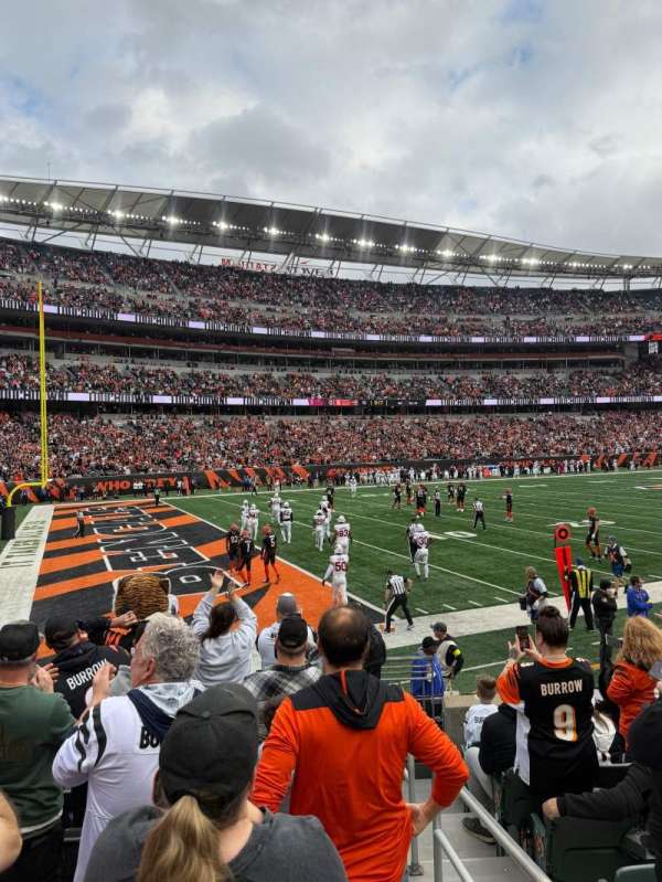 Paycor Stadium, section: 118, row: 8, seat: 1