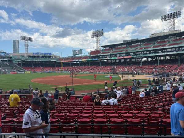 Fenway Park, section: Loge Box 158, row: EE, seat: 1