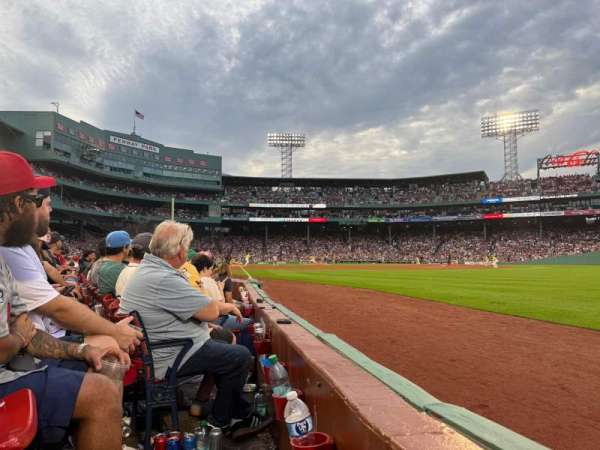 Fenway Park, section: Right Field Box 7, row: B, seat: 2