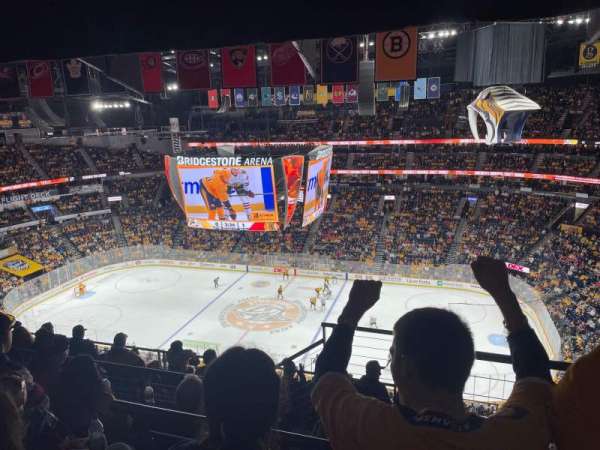 bridgestone arena, section: 327, row: K, seat: 2