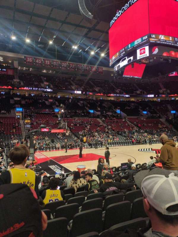 Moda Center, section: 103, row: g, seat: 7