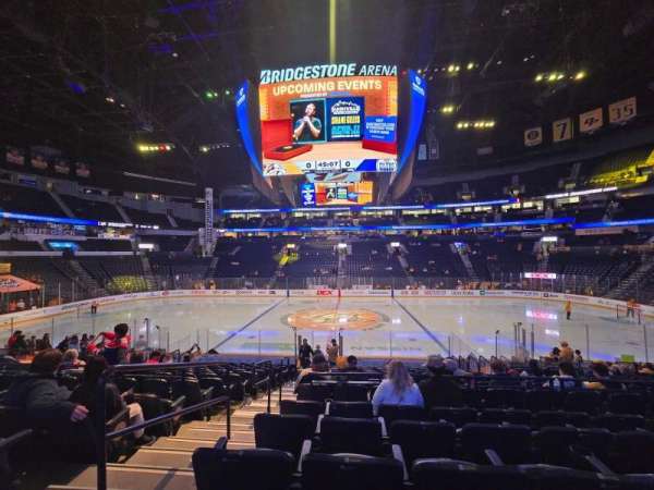 Bridgestone Arena, section: 116, row: E, seat: 19