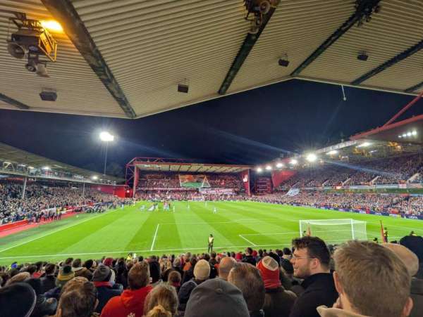 City Ground, section: Y2, row: U, seat: 184