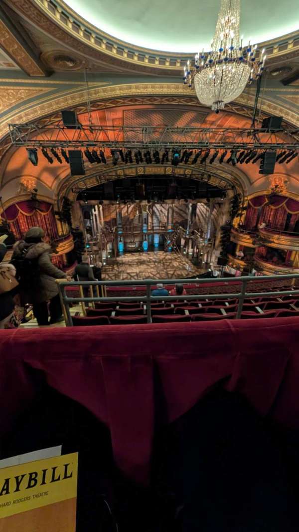 Richard Rodgers Theatre, section: Rear Mezzanine C, row: G, seat: 112