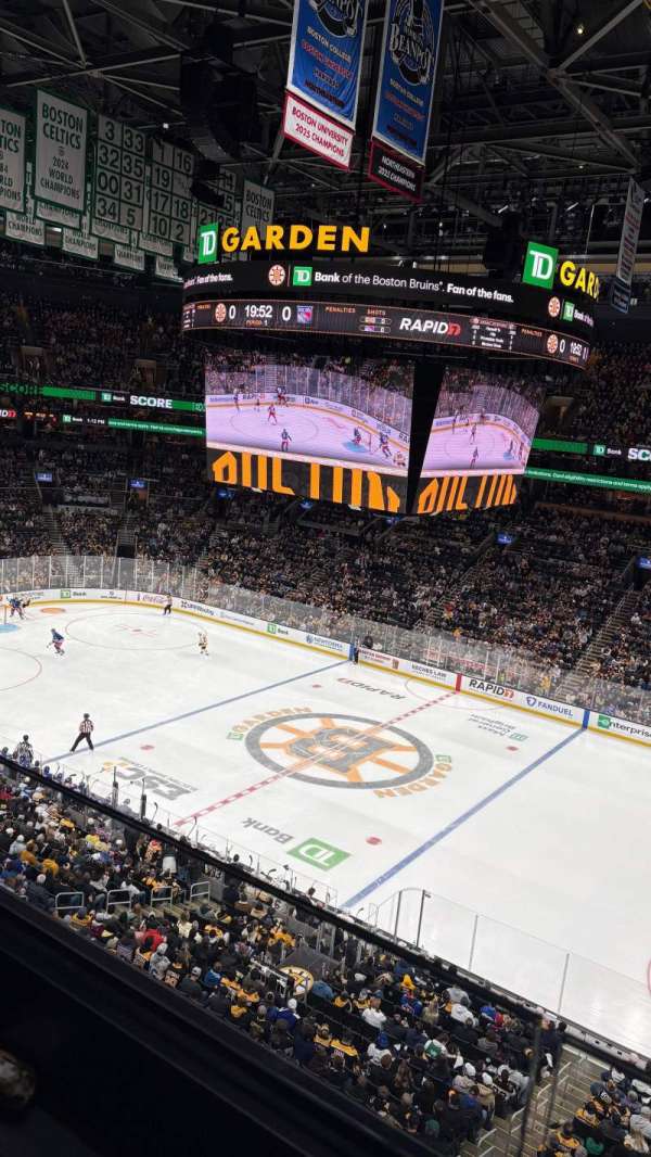 TD Garden, section: 329, row: 1, seat: 9
