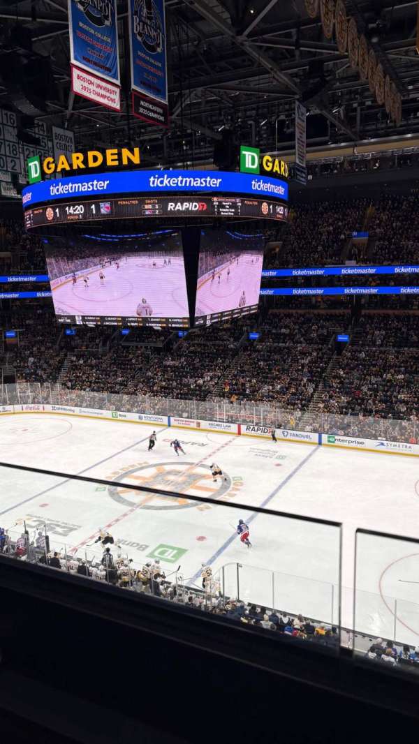 TD Garden, section: 329, row: 1, seat: 9