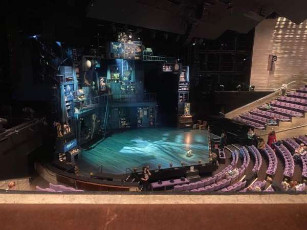 The Olivier Theatre at the National Theatre, section: Circle, row: A, seat: 74