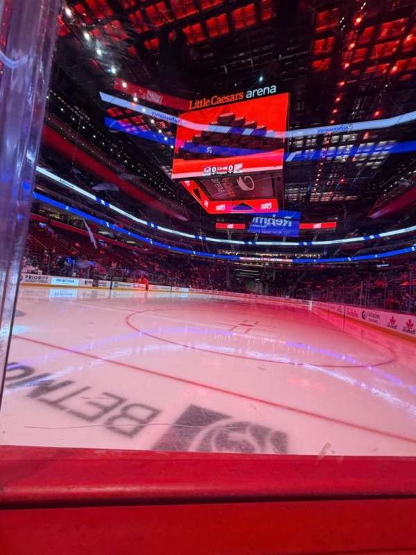 Little Caesars Arena, section: 114, row: 1, seat: 1