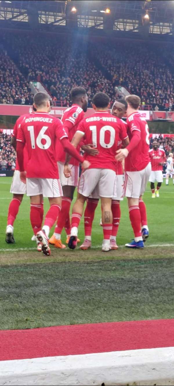 City Ground, section: F1, row: 1, seat: 209