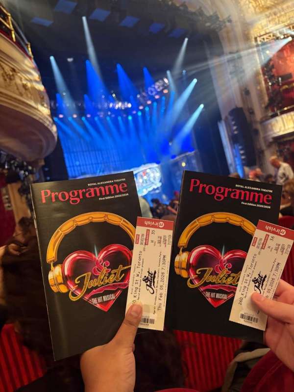 Royal Alexandra Theatre, section: Orchestra L, row: H, seat: 36