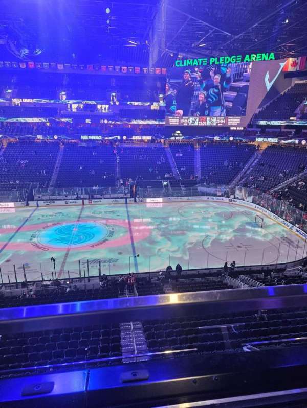 Climate Pledge Arena, section: 114, row: A, seat: 1