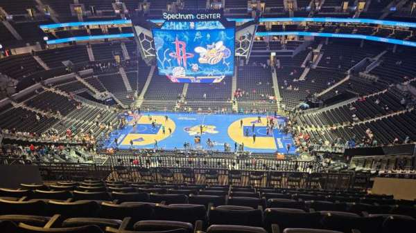 Spectrum Center, section: 208, row: M, seat: 9