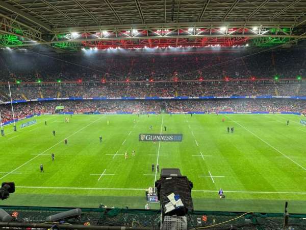 Principality Stadium, section: U30, row: 4, seat: 19