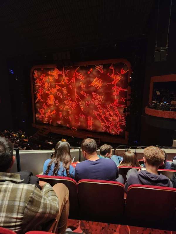 Minskoff Theatre, section: Mezzanine Box Right, row: EE, seat: 6