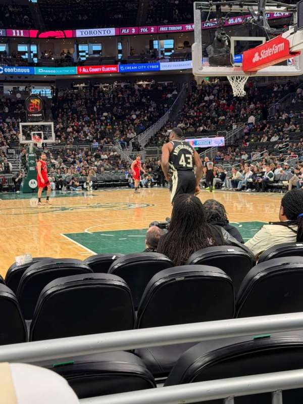Fiserv Forum, section: 111, row: 2, seat: 26